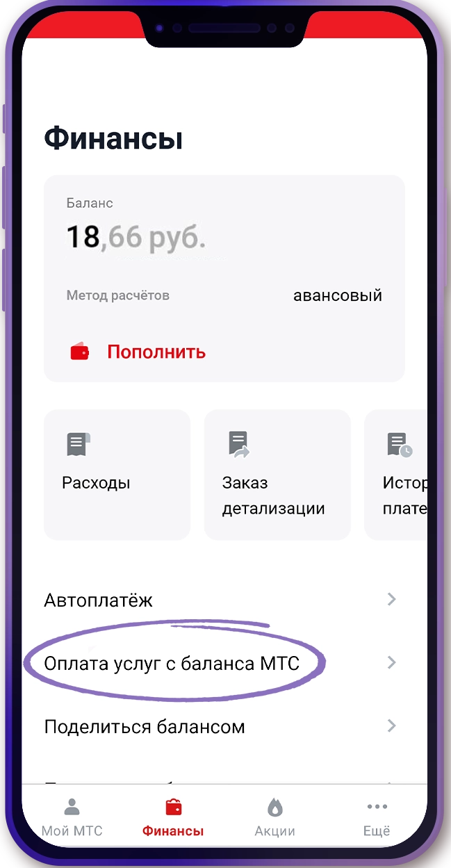 Фінансавыя магчымасці праграмы «Мой МТС»: як наладзіць аўтаплацеж і падзяліцца балансам